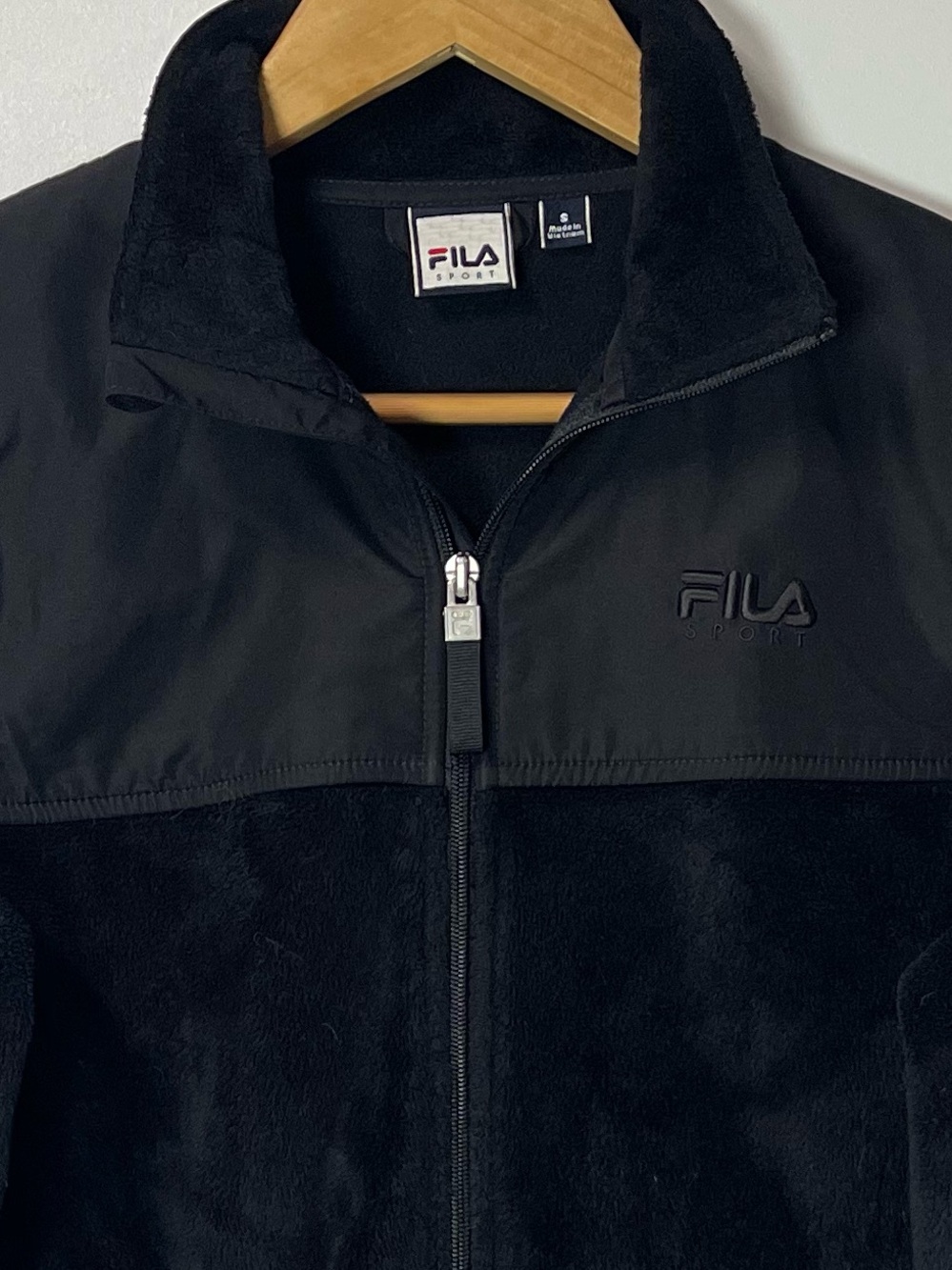 FILA SPORT Women's Black Full-Zip Sherpa Jacket - Picture 8 of 10